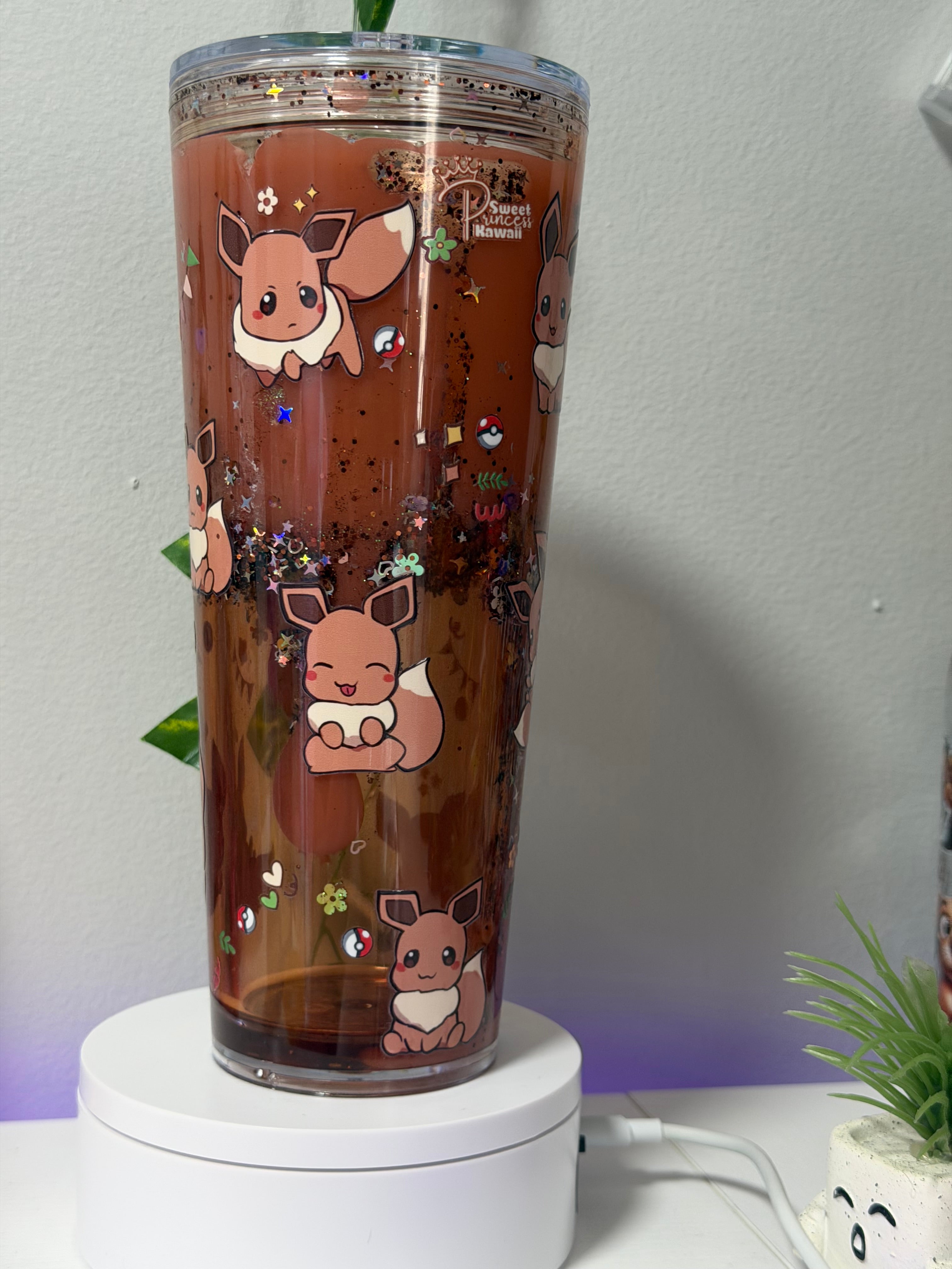 🤎Brown Pikachu Inspired Handmade 24oz Tumbler