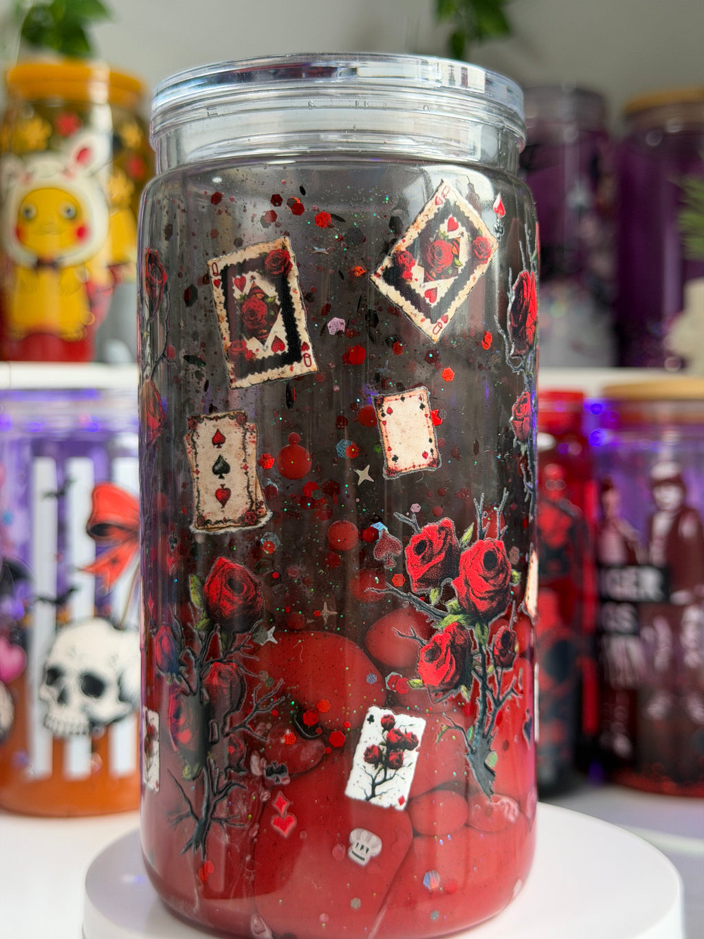 🖤Red & Black Queen of Hearts Lava Cup-16oz