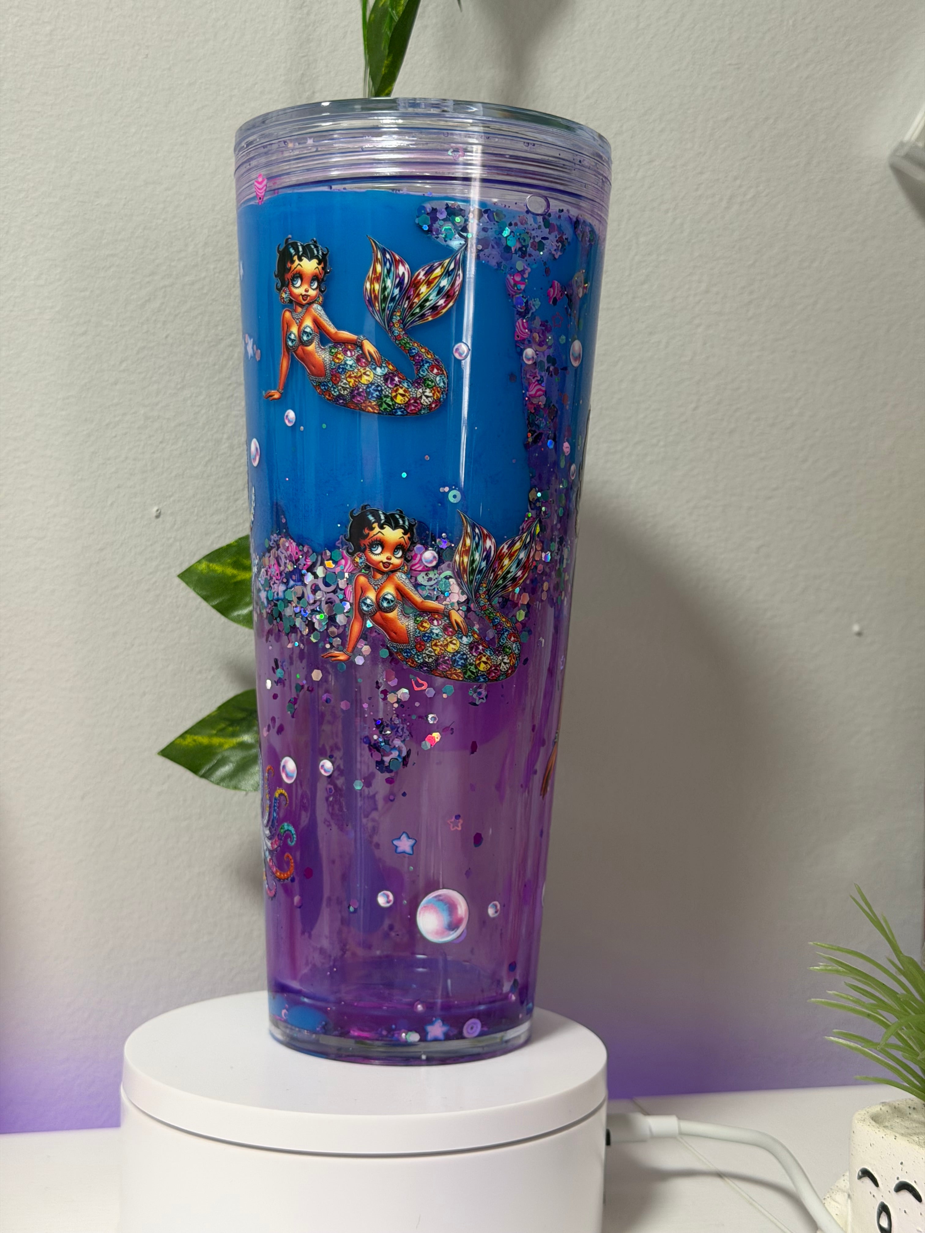 Mermaid Magic Blue & Purple Lava Tumbler