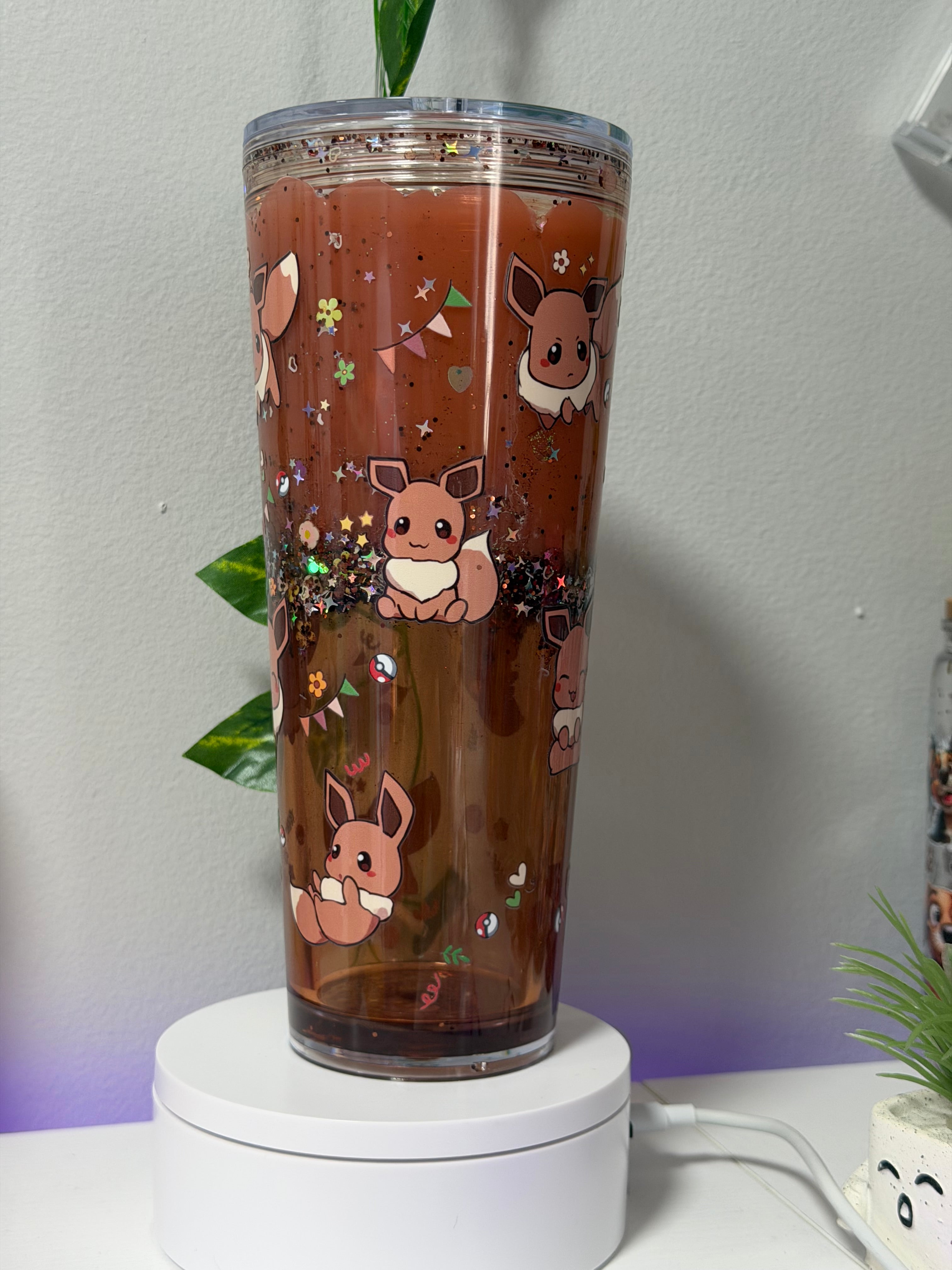 🤎Brown Pikachu Inspired Handmade 24oz Tumbler