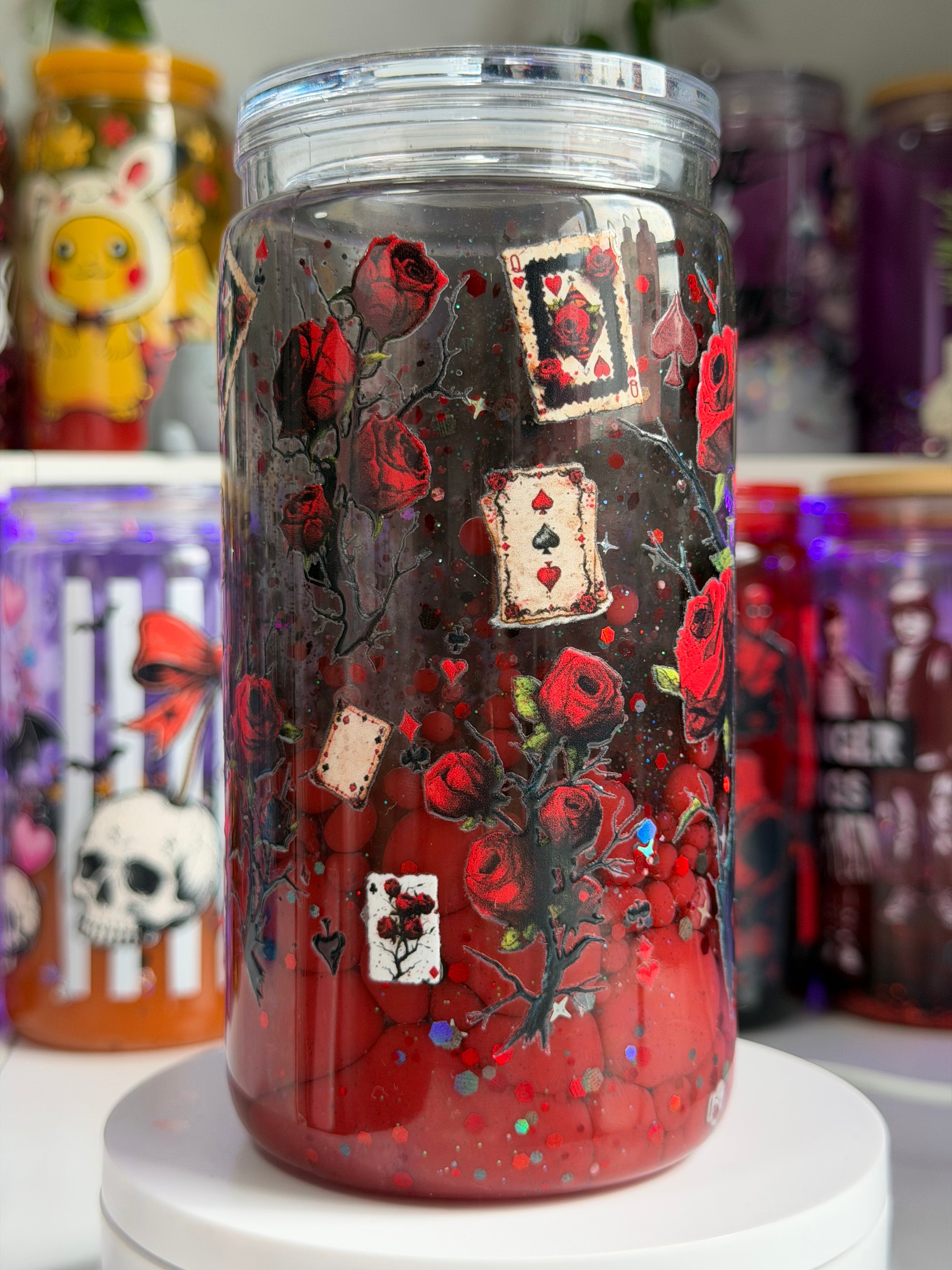 🖤Red & Black Queen of Hearts Lava Cup-16oz