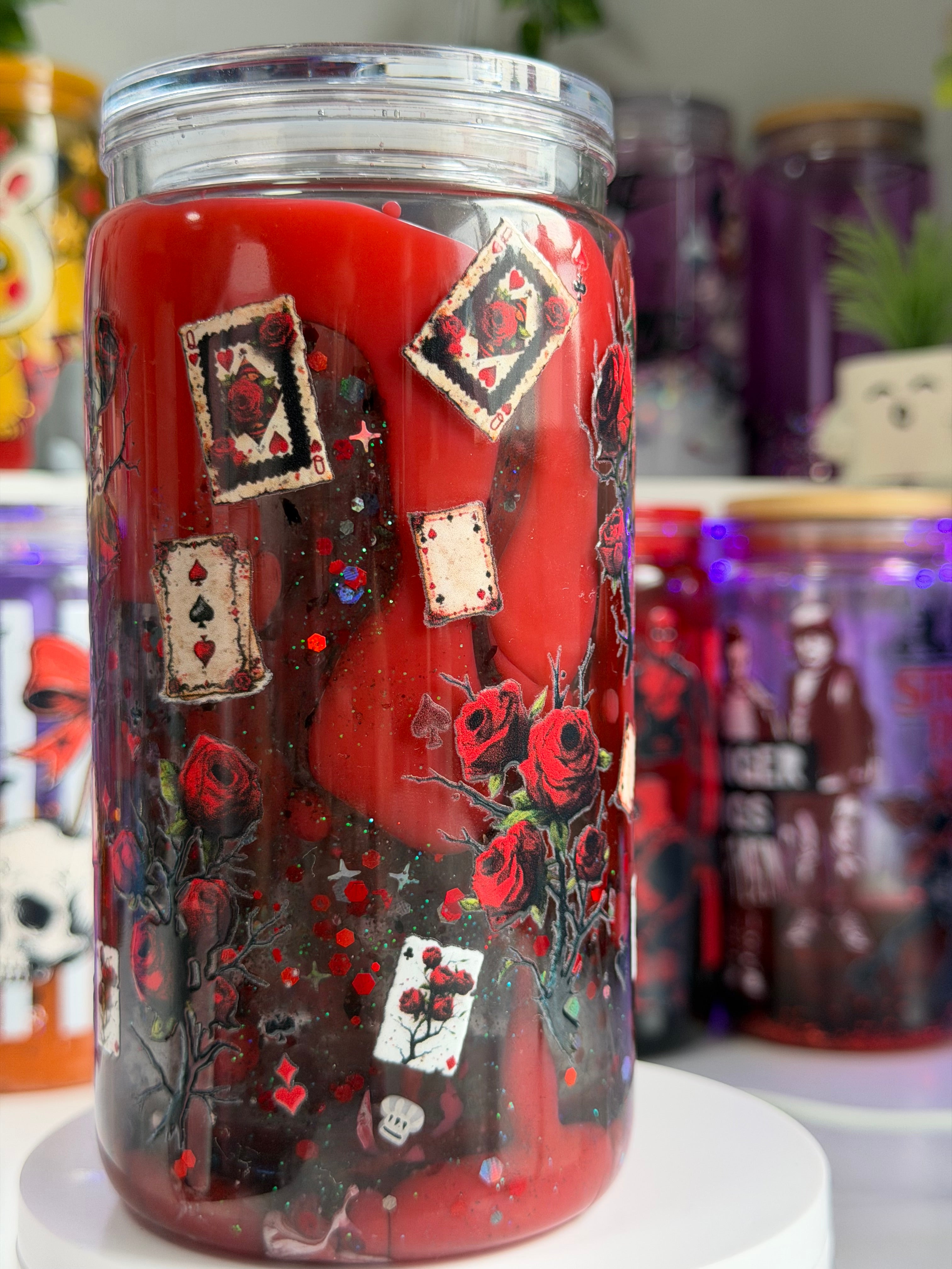 🖤Red & Black Queen of Hearts Lava Cup-16oz