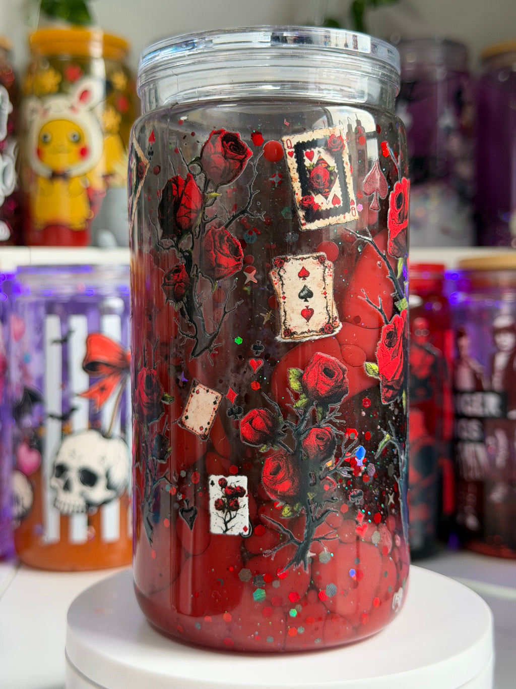 🖤Red & Black Queen of Hearts Lava Cup-16oz
