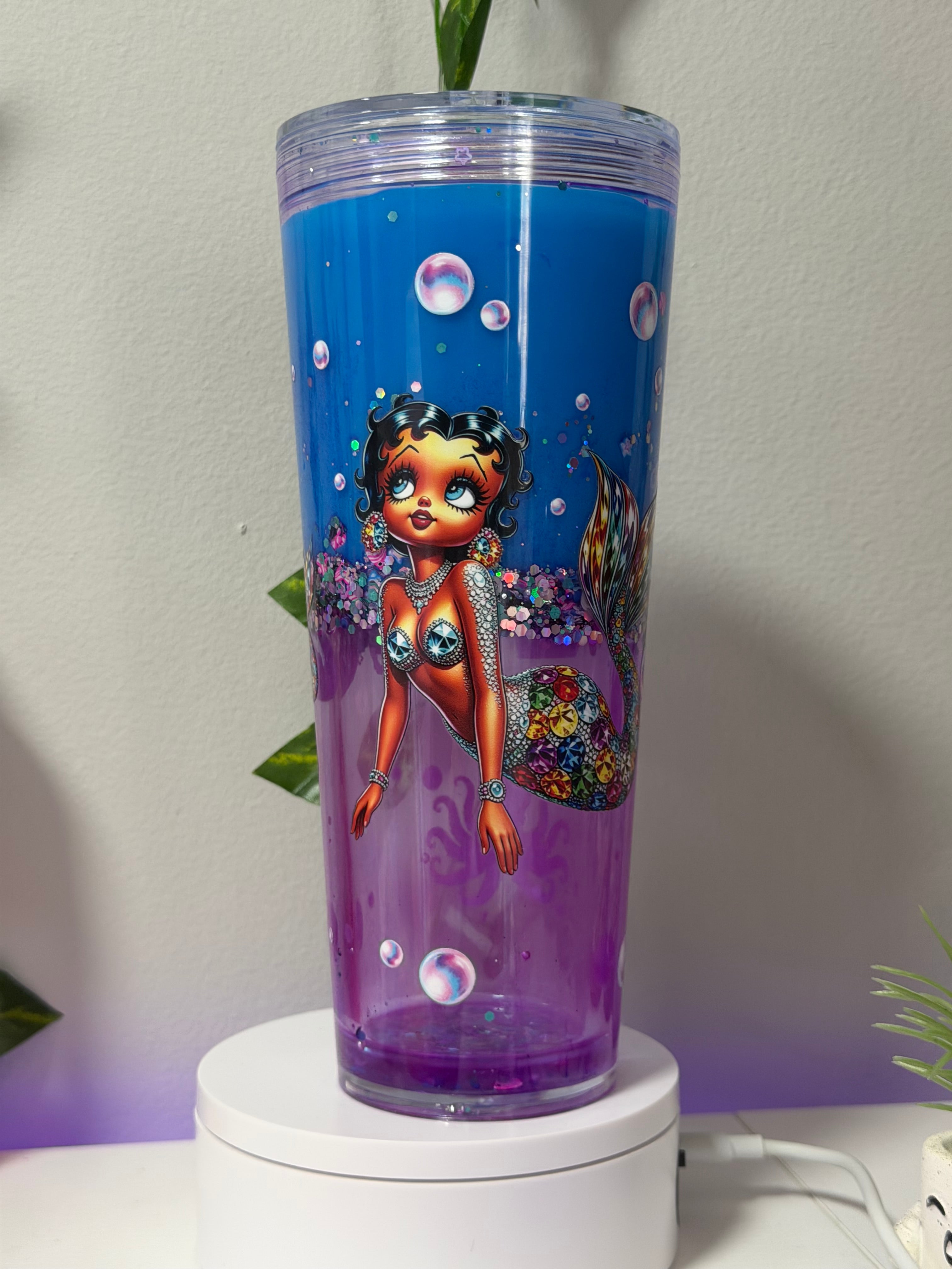 Mermaid Magic Blue & Purple Lava Tumbler