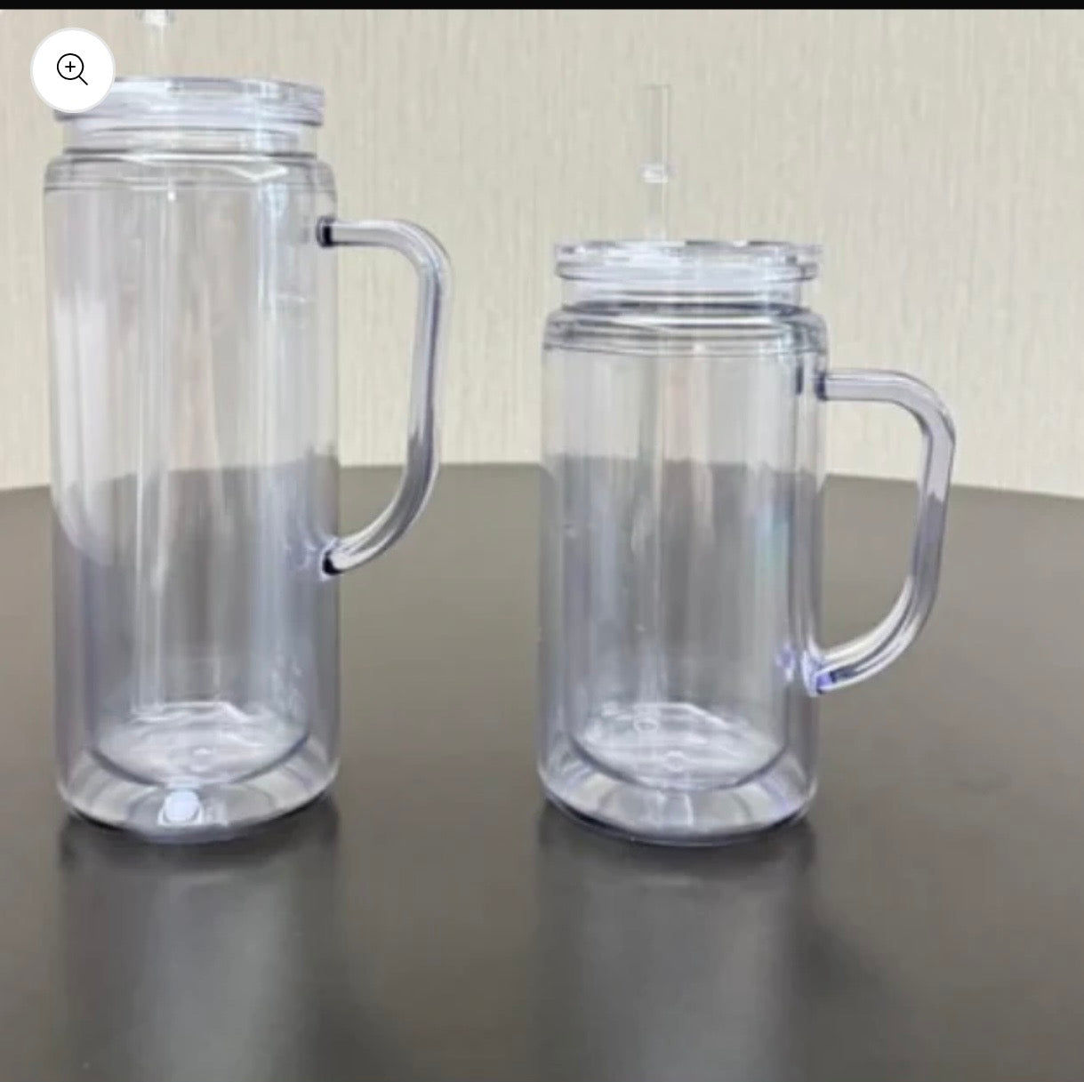 20 oz Snowglobe cup with handle